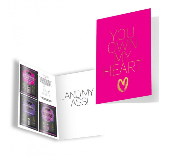 Подарункова листівка із набором Сашетів плюс конверт Kama Sutra You Own My Heart