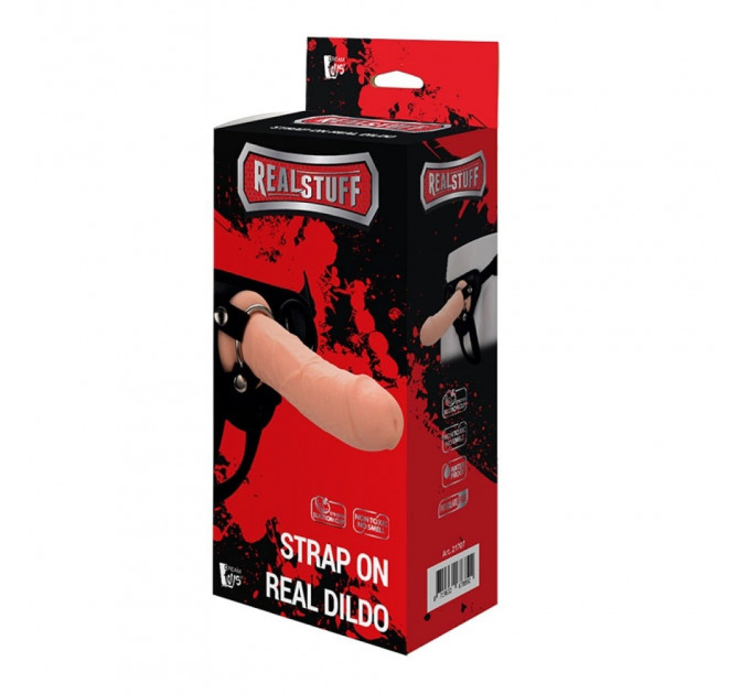 Реалістичний страпон REALSTUFF STRAP ON REAL DILDO