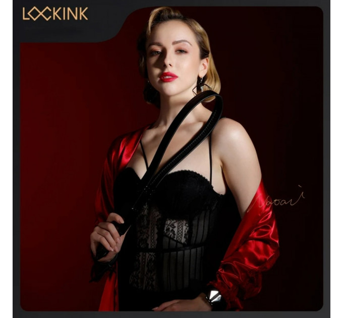 Ремень с регулируемой длиной Lockink, натуральная кожа и металл, черный
