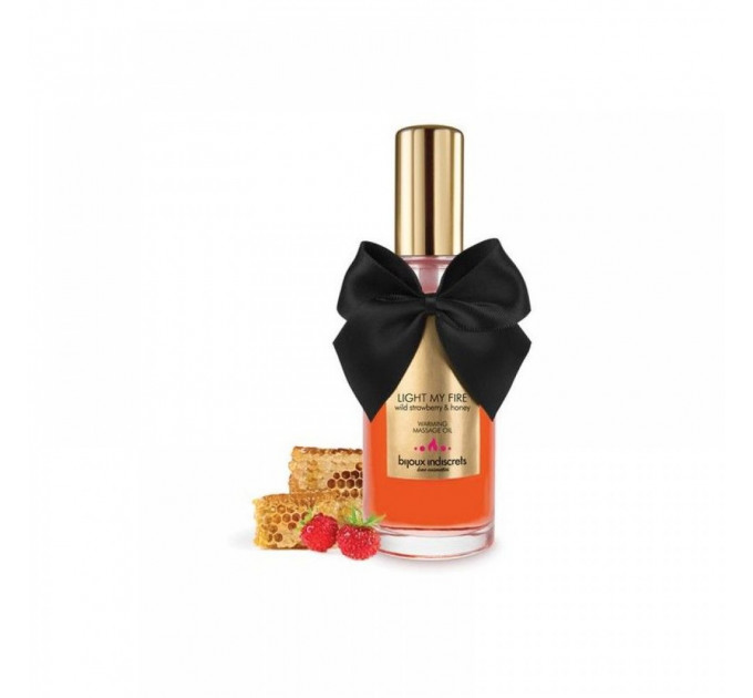 Согревающее массажное масло Bijoux LIGHT MY FIRE земляника и мёд