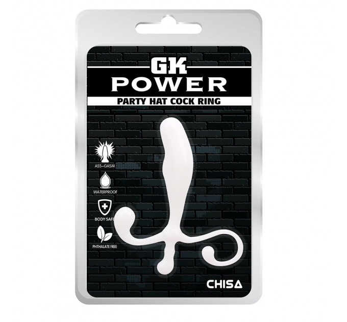 Стимулятор простати Chisa GK Power Party з анатомічним рельєфом, білий