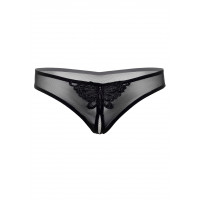 Трусики с жемчужинами и аппликацией в виде бабочки Daring Intimates, черный, S/M