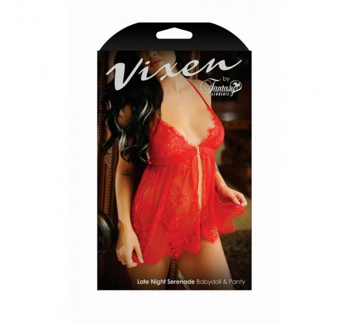 Кружевный пеньюар Vixen, красный, One Size