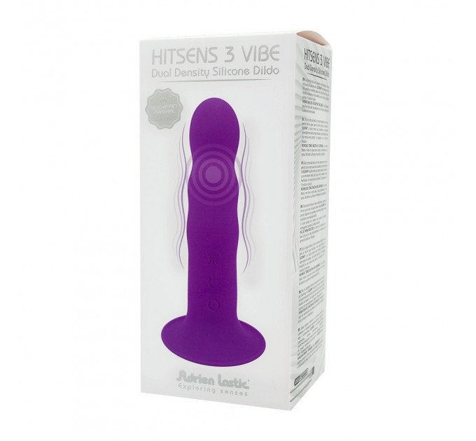 Вібратор рельєфний Adrien Lastic Hitsens 3 на присосці, фіолетовий