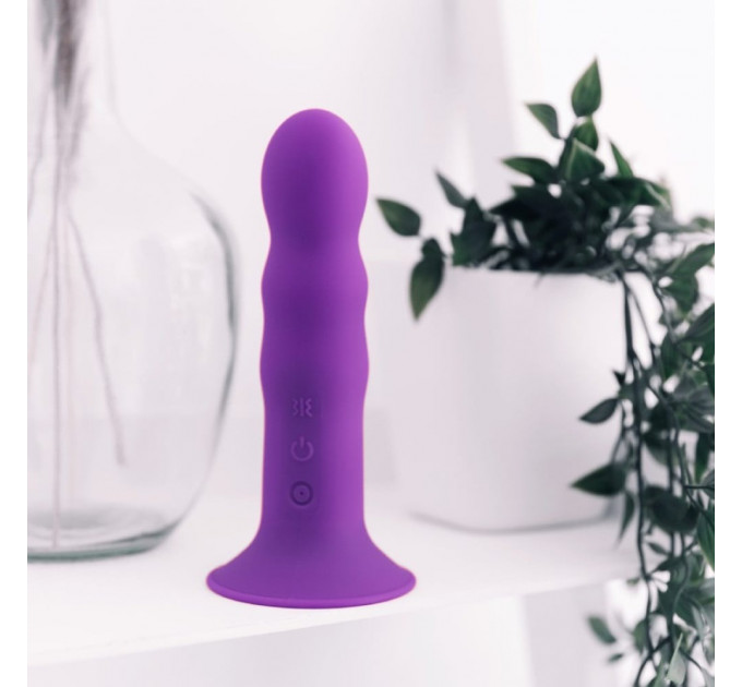 Вібратор рельєфний Adrien Lastic Hitsens 3 на присосці, фіолетовий