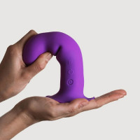 Вибратор рельефный Adrien Lastic Hitsens 3 на присоске, фиолетовый