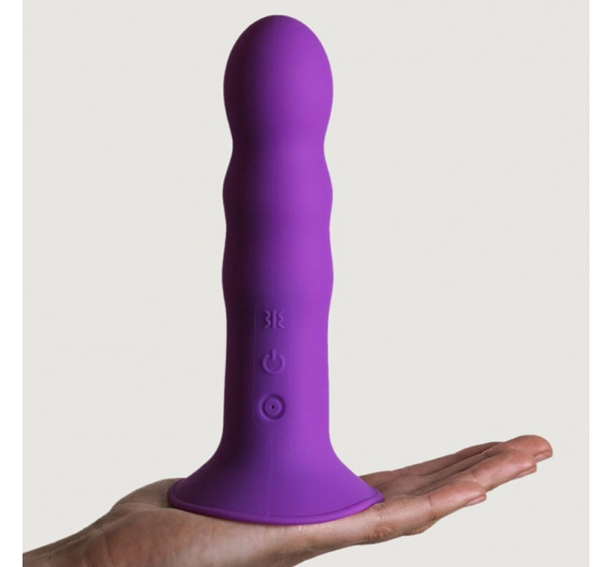 Вібратор рельєфний Adrien Lastic Hitsens 3 на присосці, фіолетовий