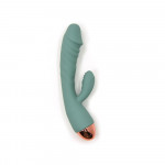 Вибратор рельефный с клиторальным отростком Sweet Em Velvet Lure. бирюзовый, 20.5 х 4 см