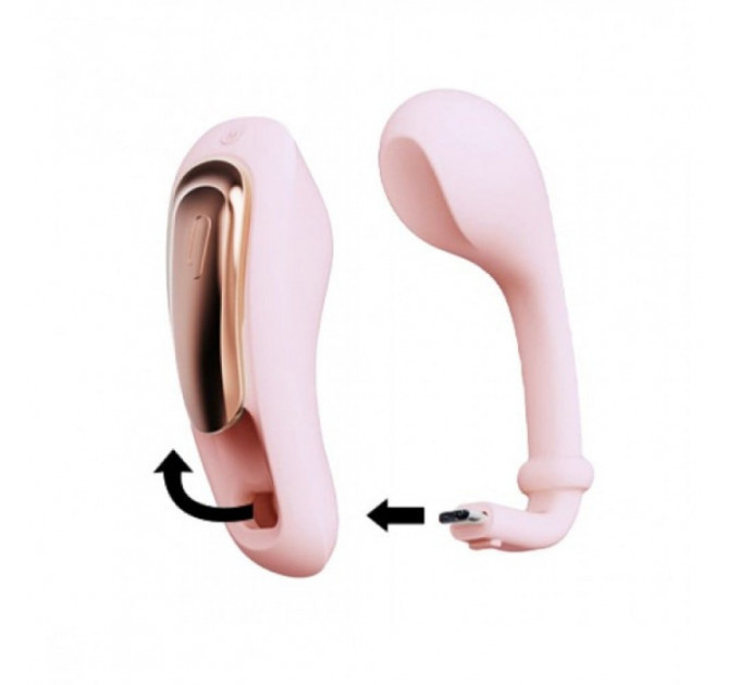 Вибратор в трусики с дистанционным управлением Qingnan No.6 Wireless Control Beige, рожевий