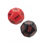 Игральные секс-кубики для пары CalExotic Roll Play-Naughty Dice Set, красно-черные
