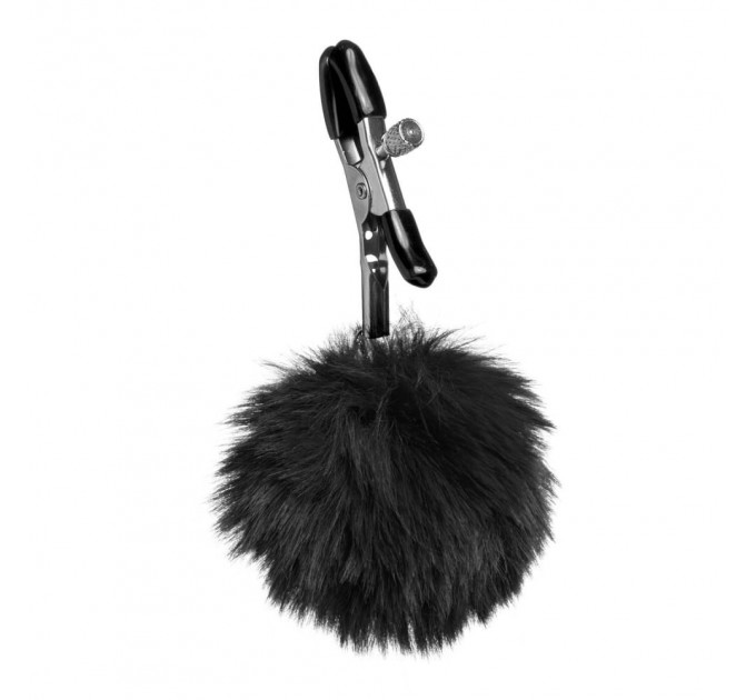 Зажимы на соски DS Fetish Nipple clamps metal poliester black